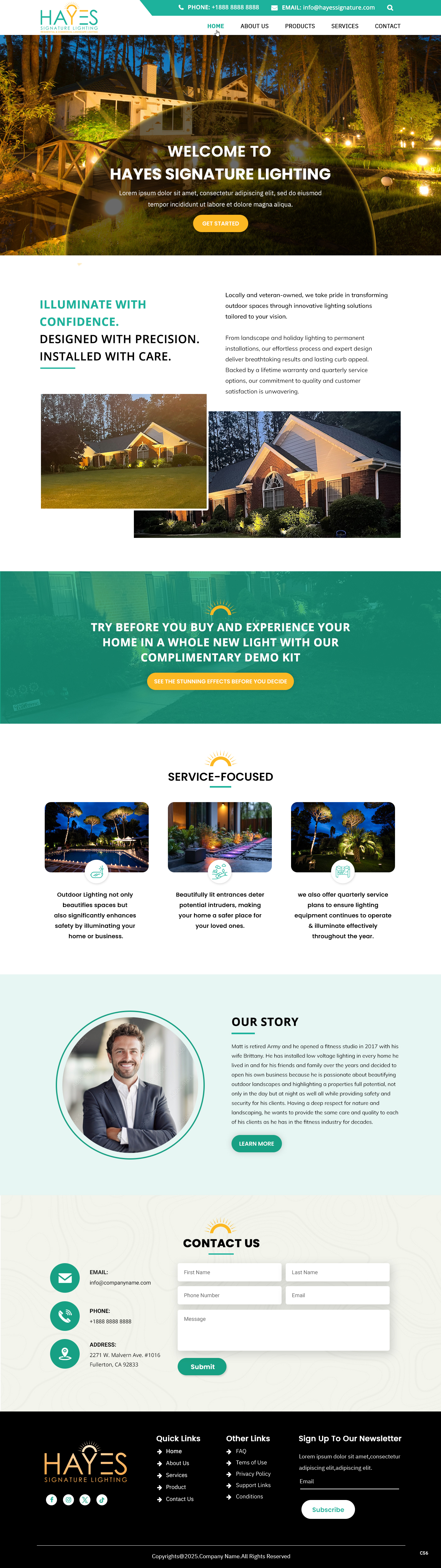 Web Design by pb for Hayes Signature Lighting | Design #35360705