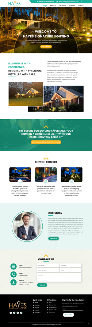 Web Design by pb for Hayes Signature Lighting | Design: #35360705