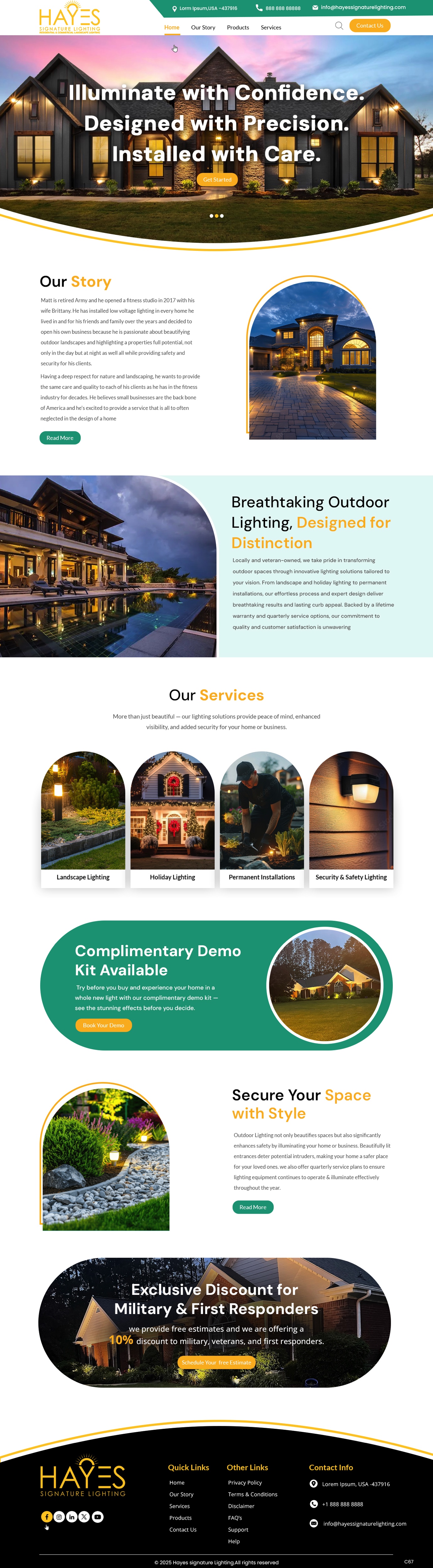 Web Design by pb for Hayes Signature Lighting | Design #35360706