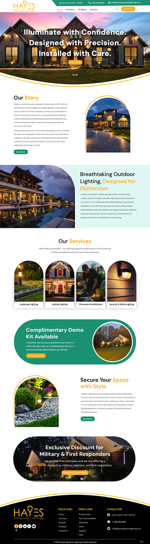 Web Design by pb for Hayes Signature Lighting | Design: #35360706
