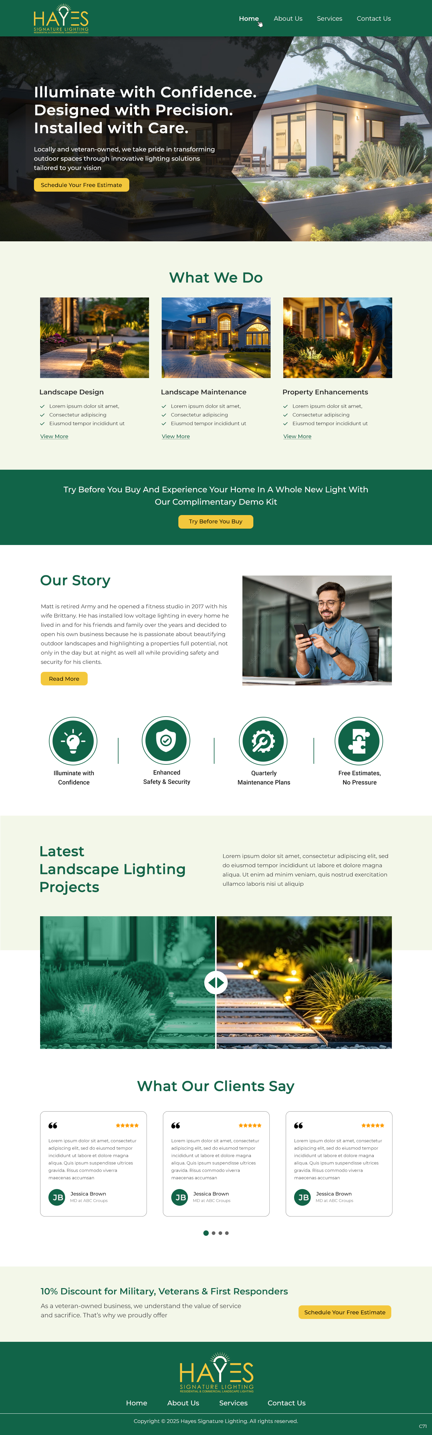 Web Design by pb for Hayes Signature Lighting | Design #35360715