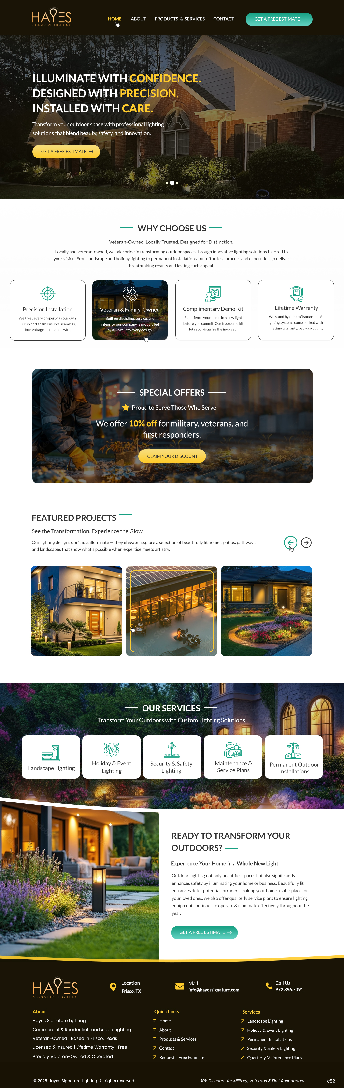 Web Design by pb for Hayes Signature Lighting | Design #35360717