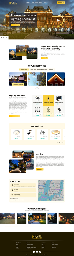 Web Design by Pram Shaw for Hayes Signature Lighting | Design #35359142