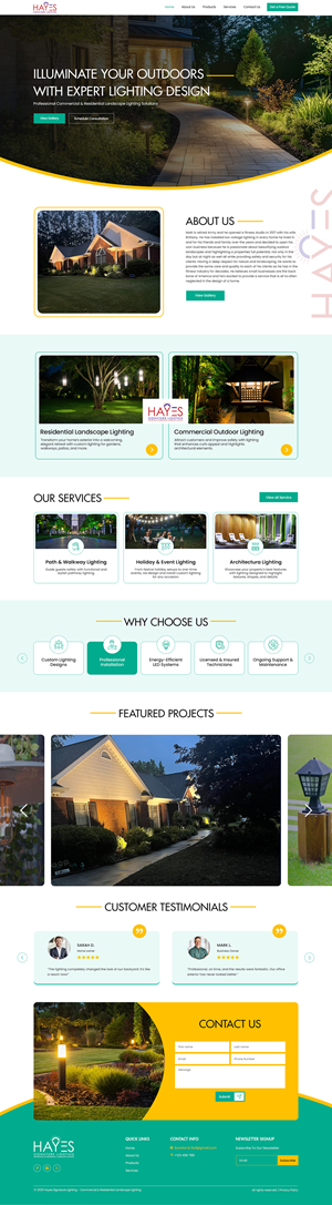 Web Design by creative.bugs for Hayes Signature Lighting | Design: #35359189