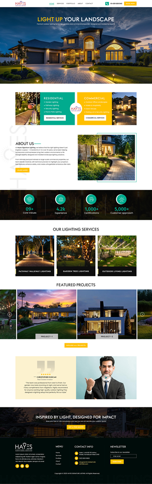 Web Design by creative.bugs for Hayes Signature Lighting | Design: #35370124
