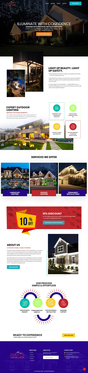 Web Design by NZ Creatives for Hayes Signature Lighting | Design: #35353959