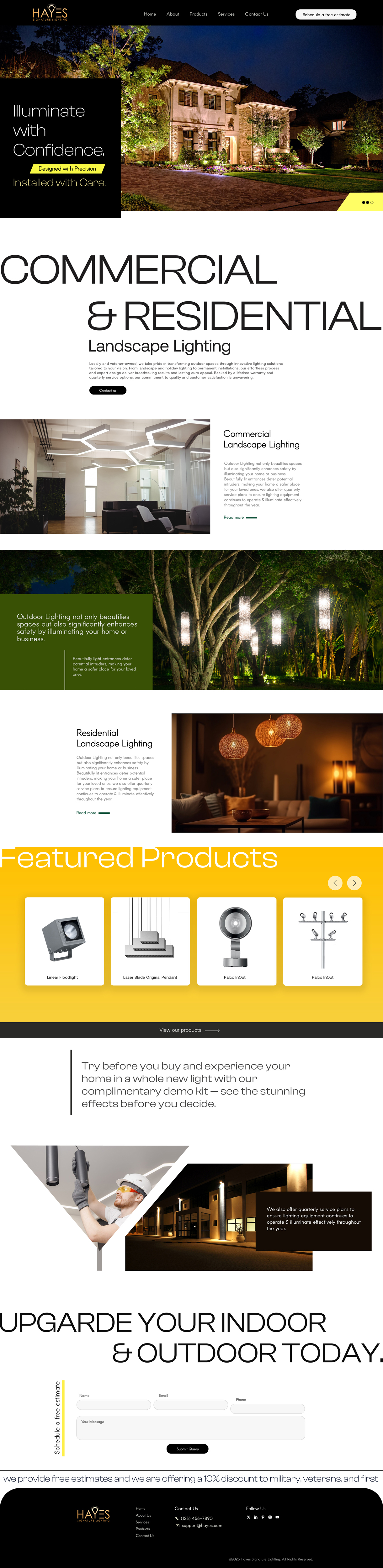 Web-Design von subhalaxmi  khamari für Hayes Signature Lighting | Design #35360137