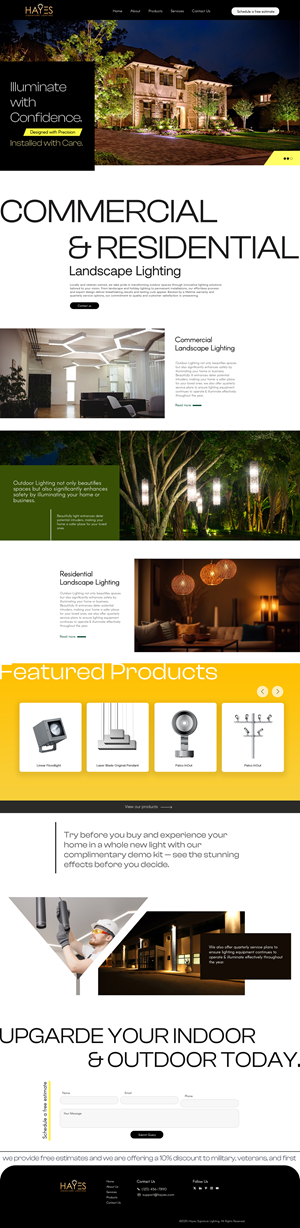 Web Design by subhalaxmi  khamari for Hayes Signature Lighting | Design #35360137