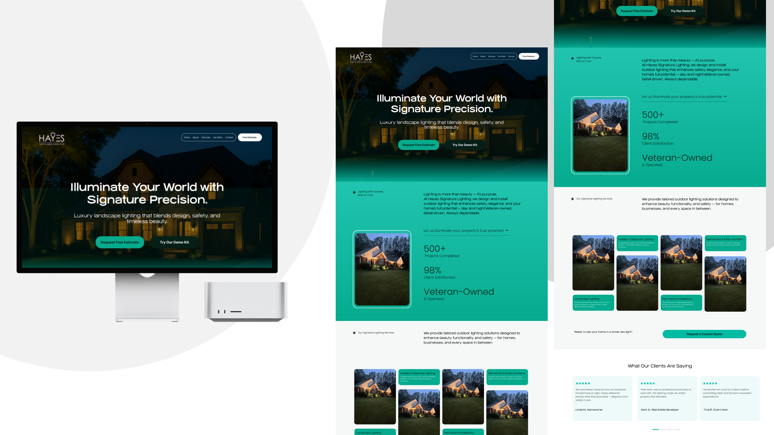 Web Design by Sehriban for Hayes Signature Lighting | Design #35346521