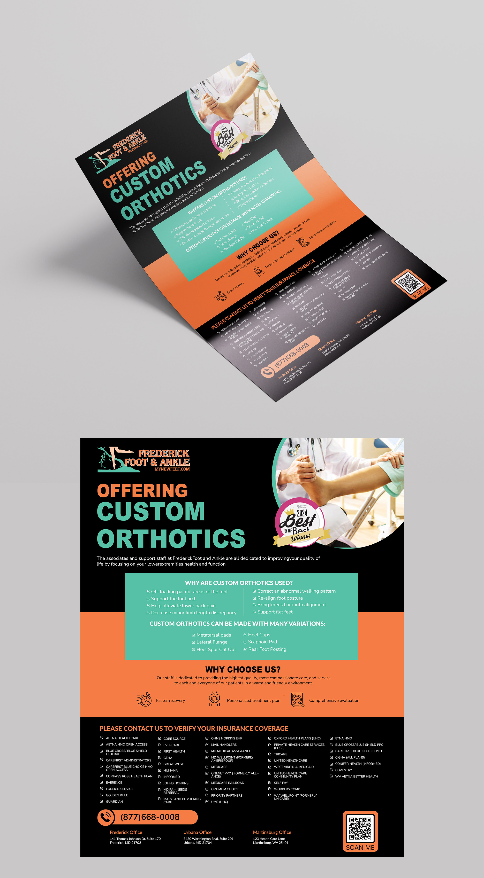 Flyer Design by Design Motion for Frederick Foot & Ankle | Design #35344204