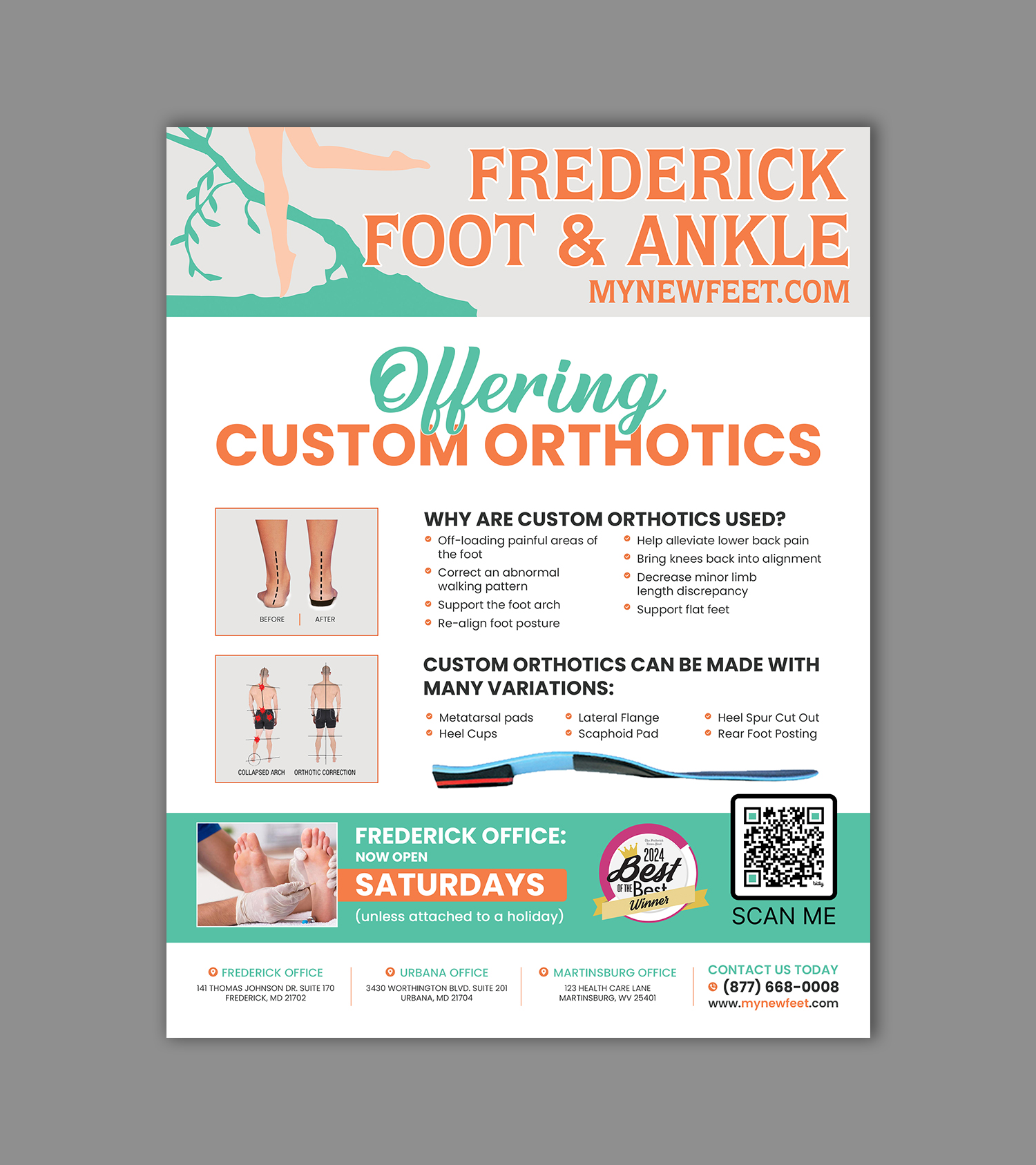 Flyer Design by debdesign for Frederick Foot & Ankle | Design #35342701
