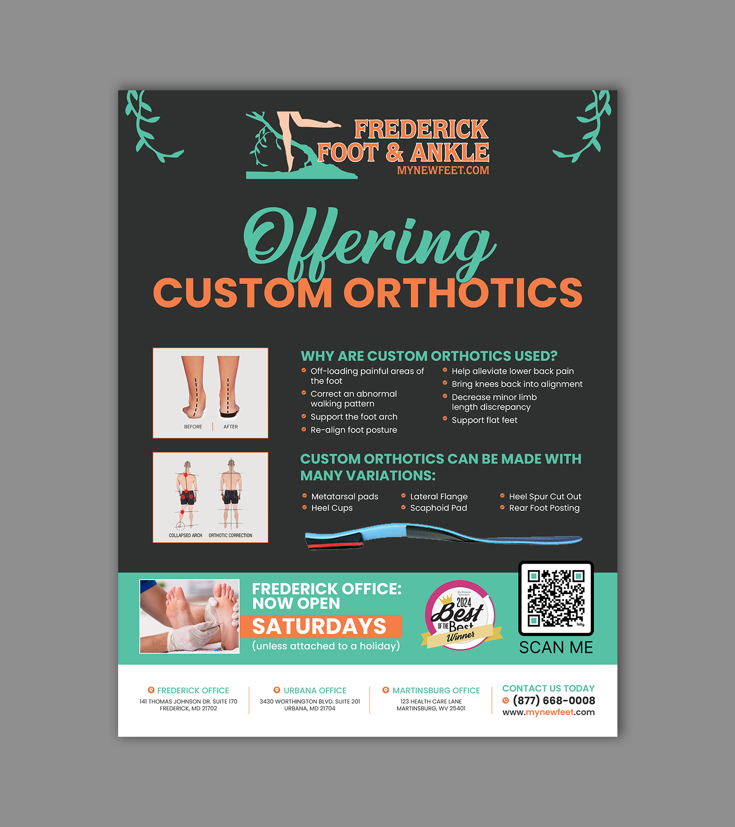 Flyer Design by debdesign for Frederick Foot & Ankle | Design #35342702
