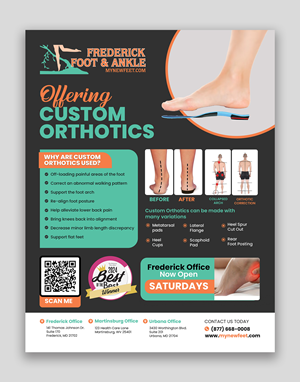 Flyer Design by debdesign for Frederick Foot & Ankle | Design: #35342917
