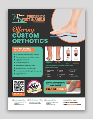 Flyer Design by debdesign for Frederick Foot & Ankle | Design: #35343011