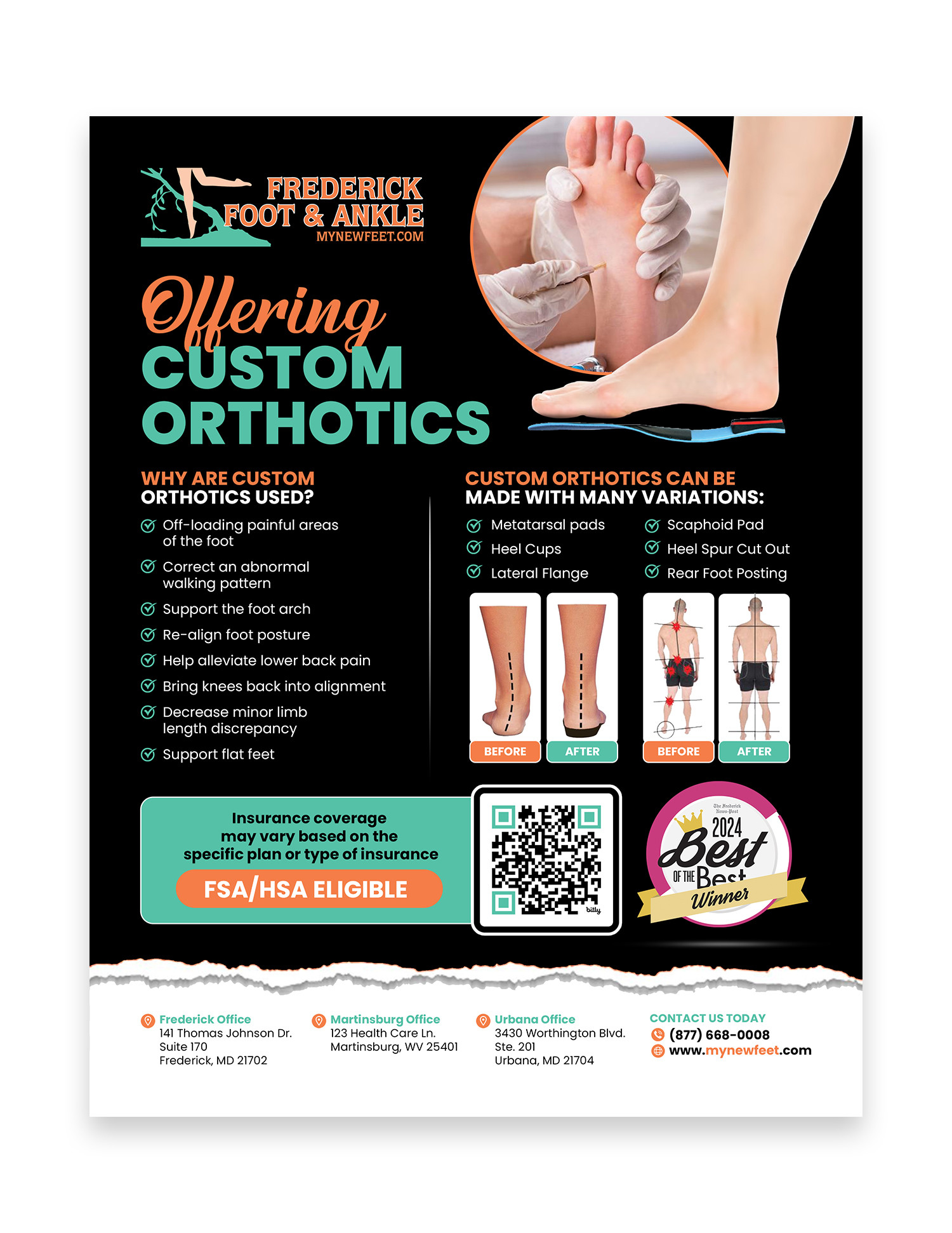 Flyer Design by debdesign for Frederick Foot & Ankle | Design #35343084