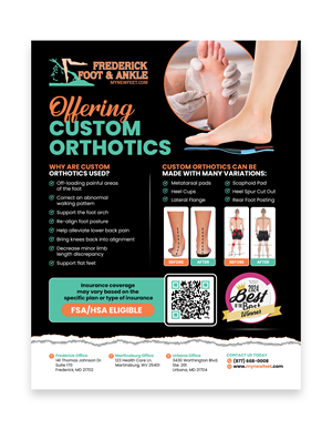 Flyer Design by debdesign for Frederick Foot & Ankle | Design: #35343084