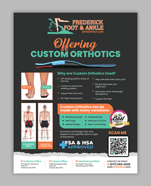 Flyer Design by debdesign for Frederick Foot & Ankle | Design: #35344025