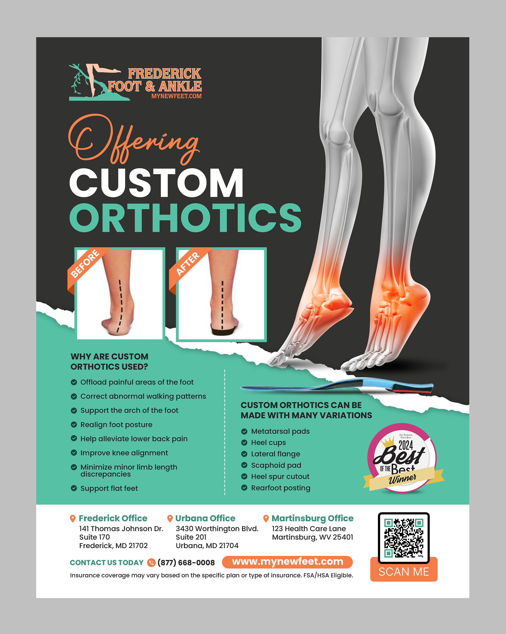 Flyer Design by debdesign for Frederick Foot & Ankle | Design #35356269