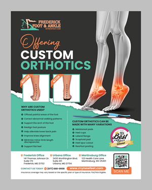 Flyer Design by debdesign for Frederick Foot & Ankle | Design: #35356269