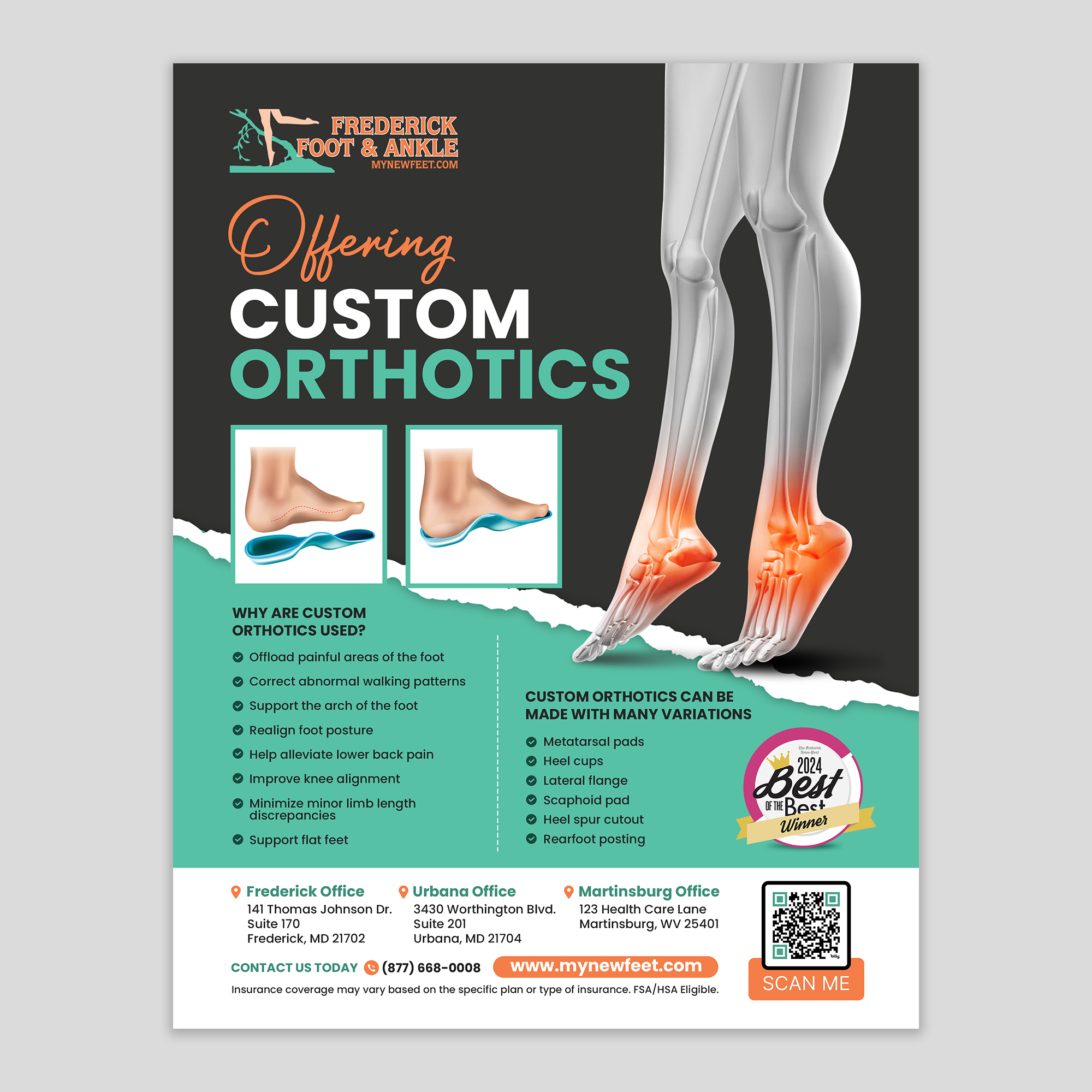 Flyer Design by debdesign for Frederick Foot & Ankle | Design #35400833