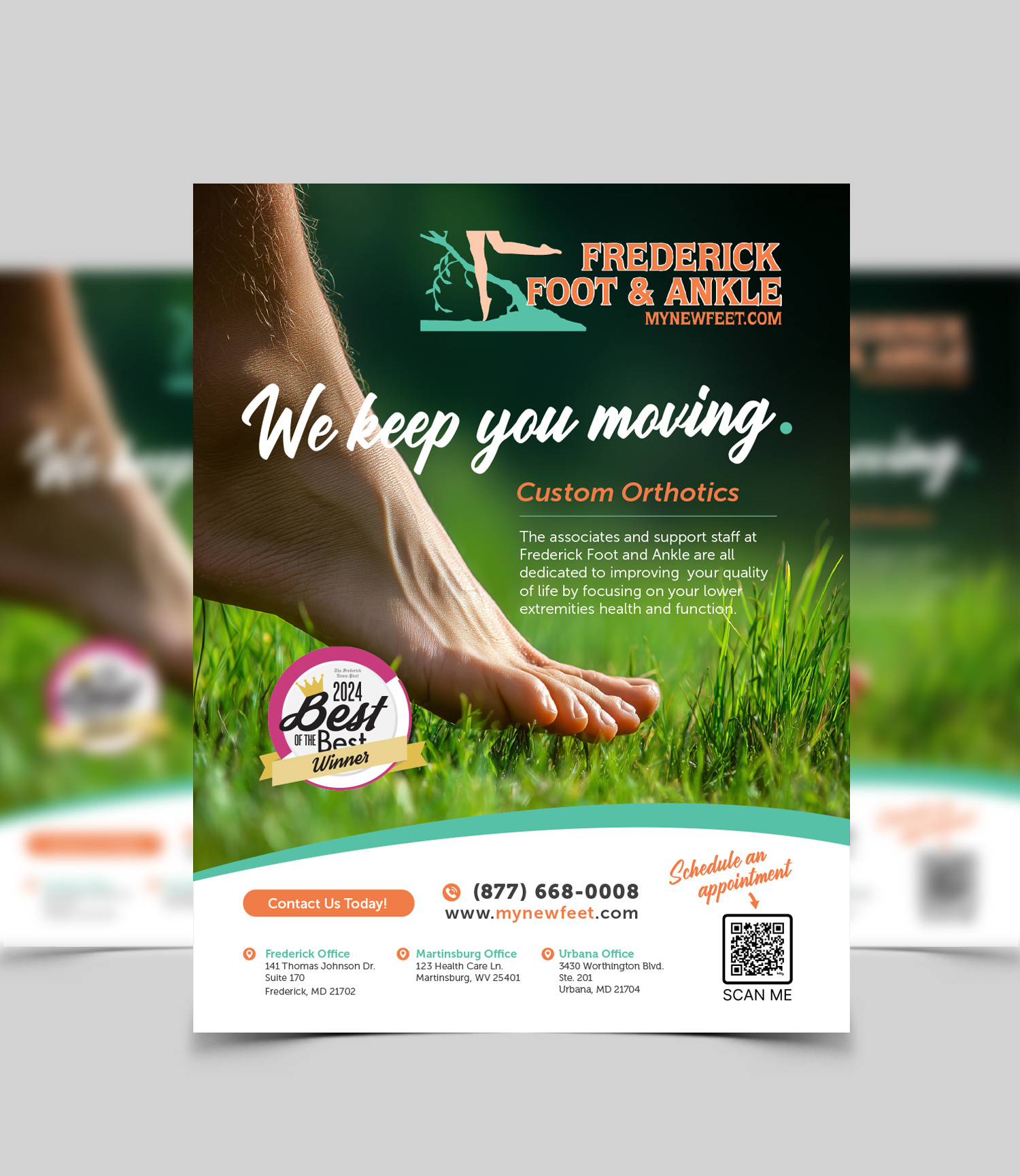 Flyer Design by Valtti Design for Frederick Foot & Ankle | Design #35342849