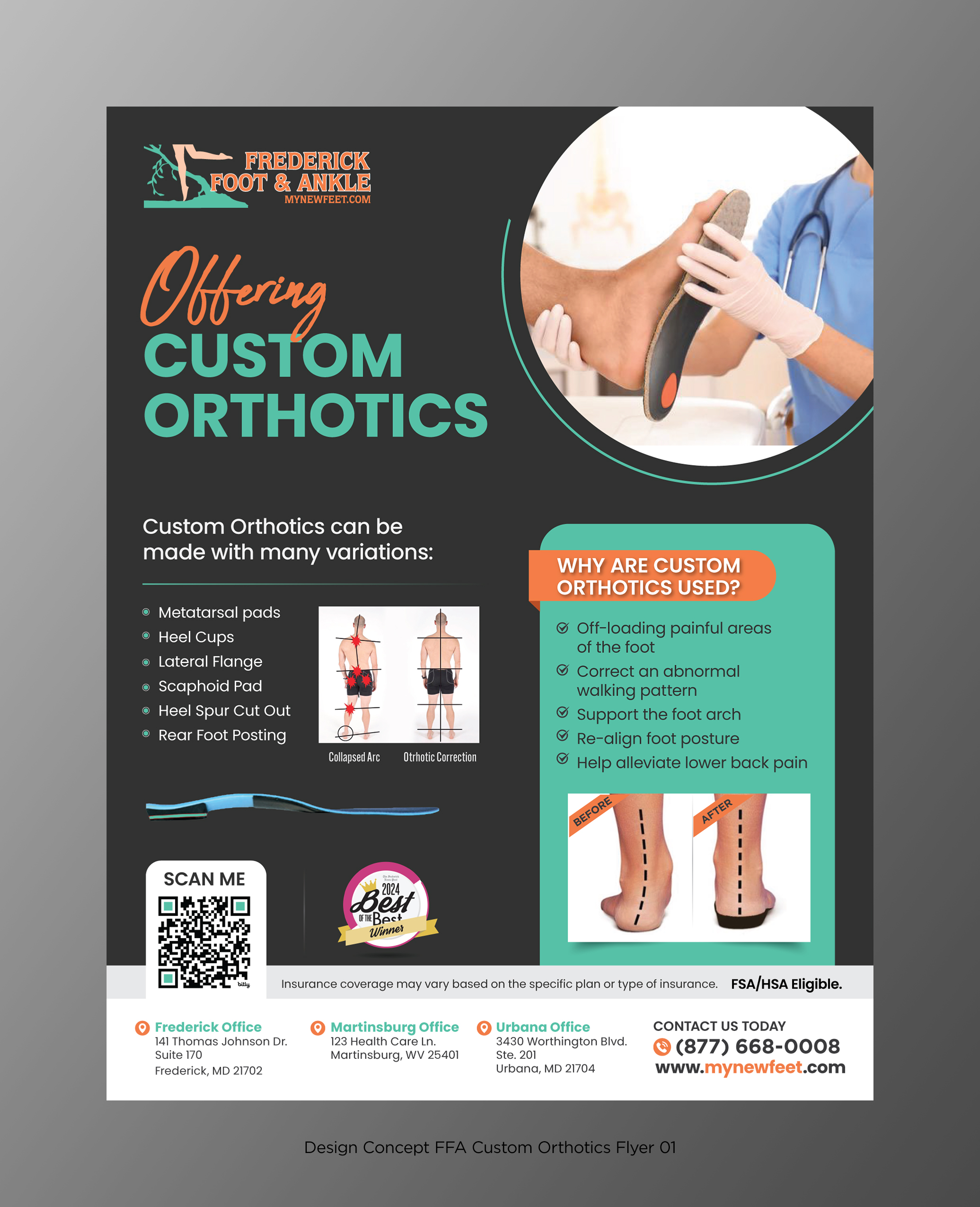 Flyer Design by D Creative for Frederick Foot & Ankle | Design #35344977