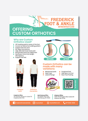 Flyer Design by Fajr. for Frederick Foot & Ankle | Design: #35343335
