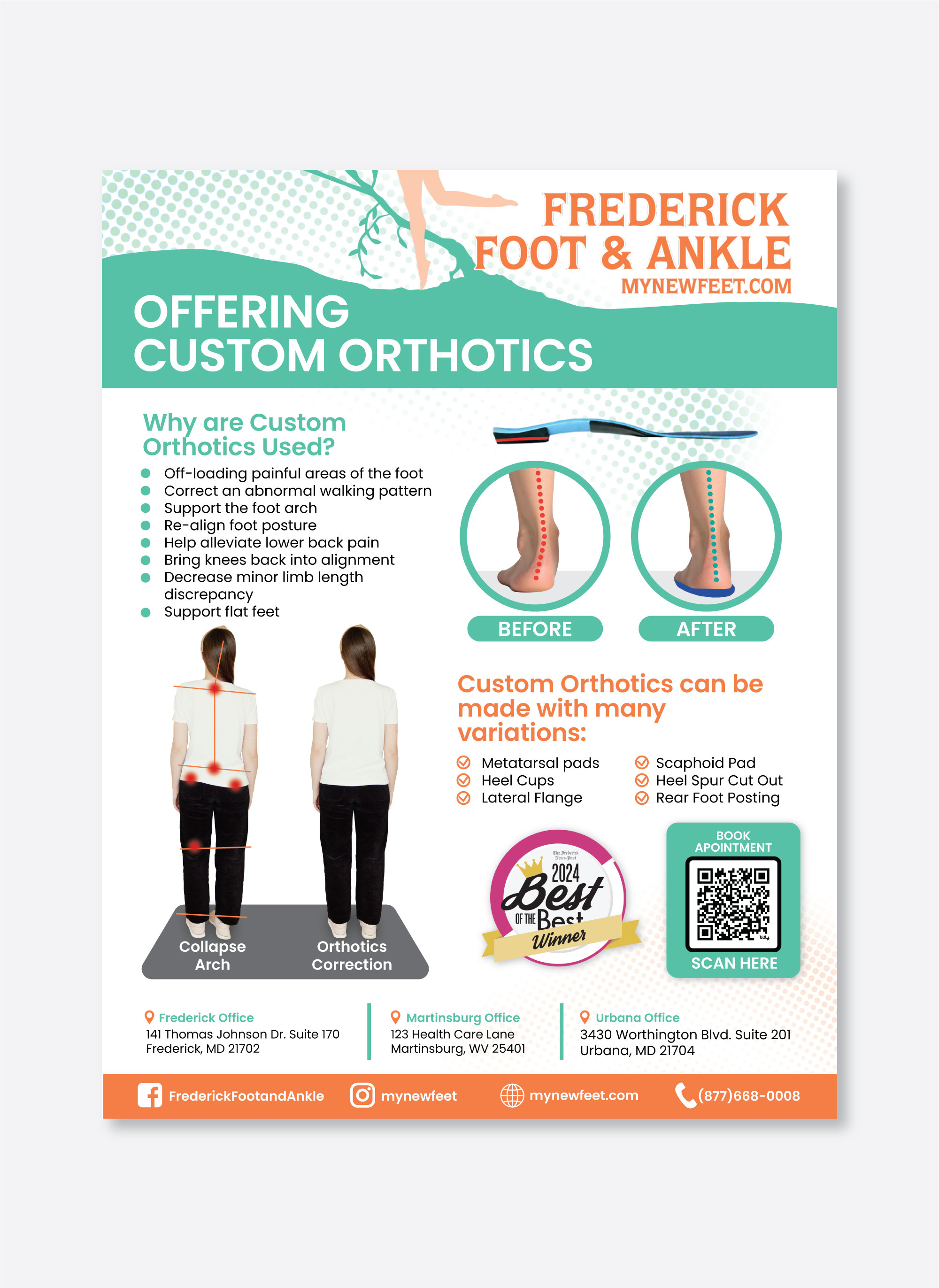 Flyer Design by Fajr. for Frederick Foot & Ankle | Design #35350735