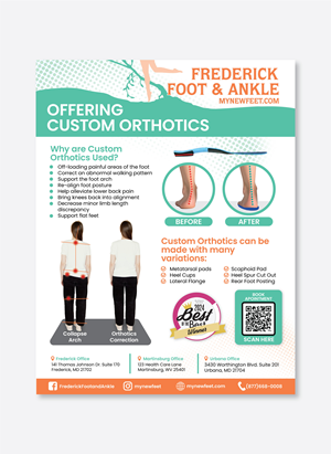 Flyer Design by Fajr. for Frederick Foot & Ankle | Design: #35350735