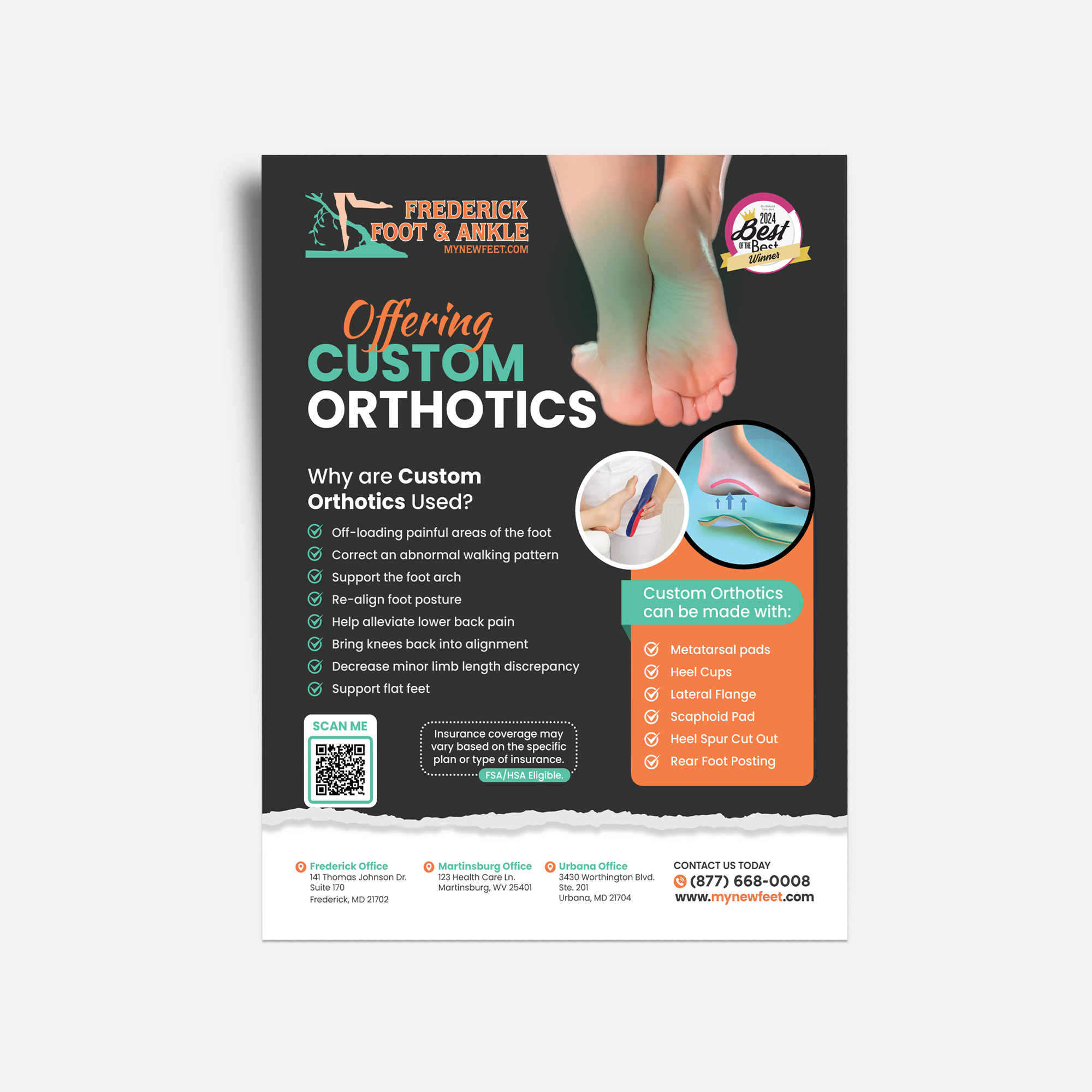 Flyer Design by JanuXart for Frederick Foot & Ankle | Design #35342683