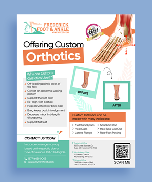Flyer Design by Graphic Guy for Frederick Foot & Ankle | Design #35345536