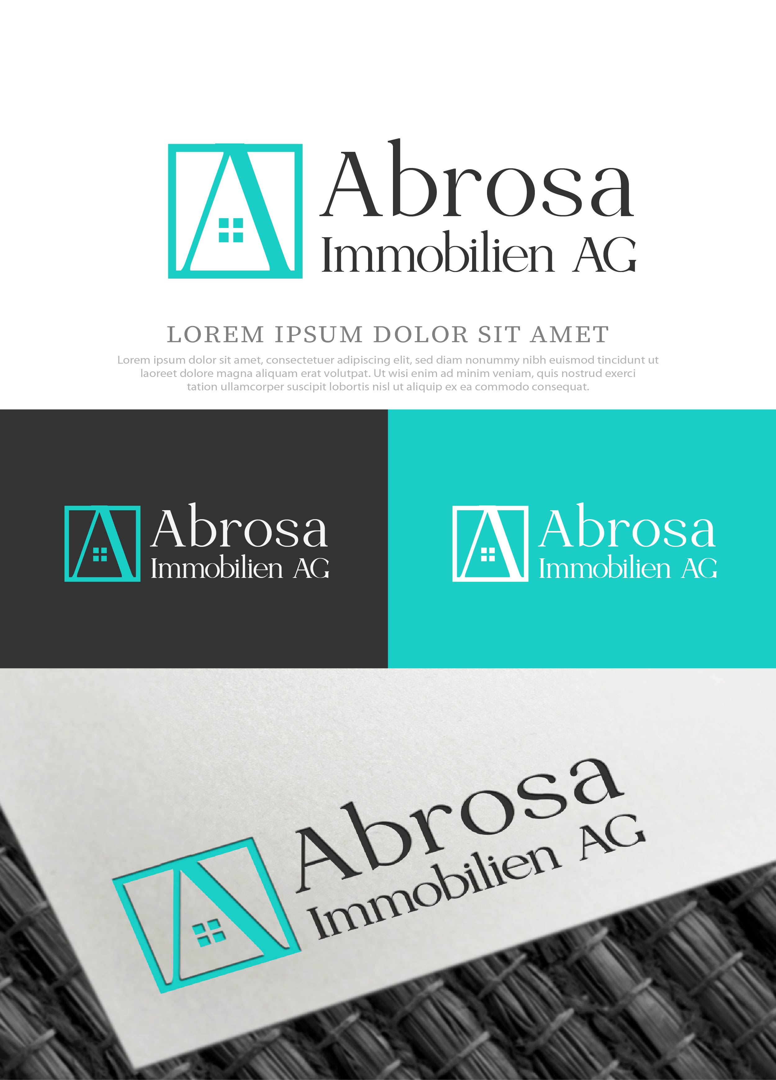 Diseño de Logo por NasarLogo para Abrosa Immobilien AG | Diseño #35347130