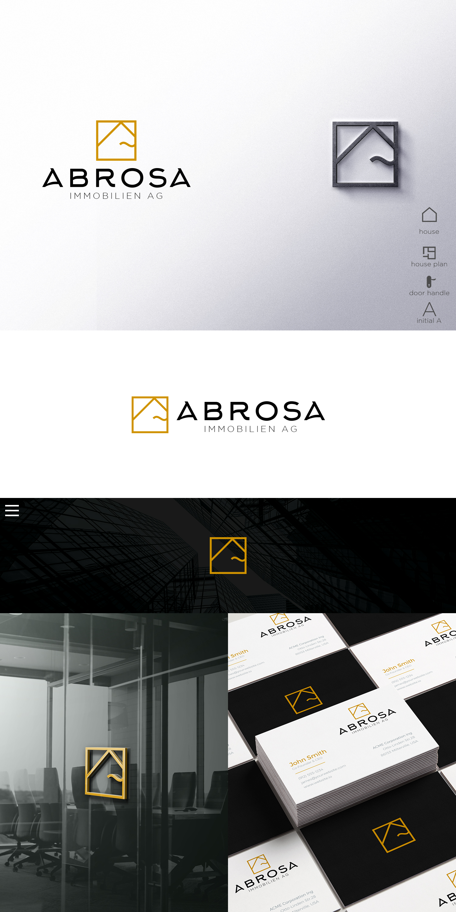 Diseño de Logo por JohnM. para Abrosa Immobilien AG | Diseño #35342844
