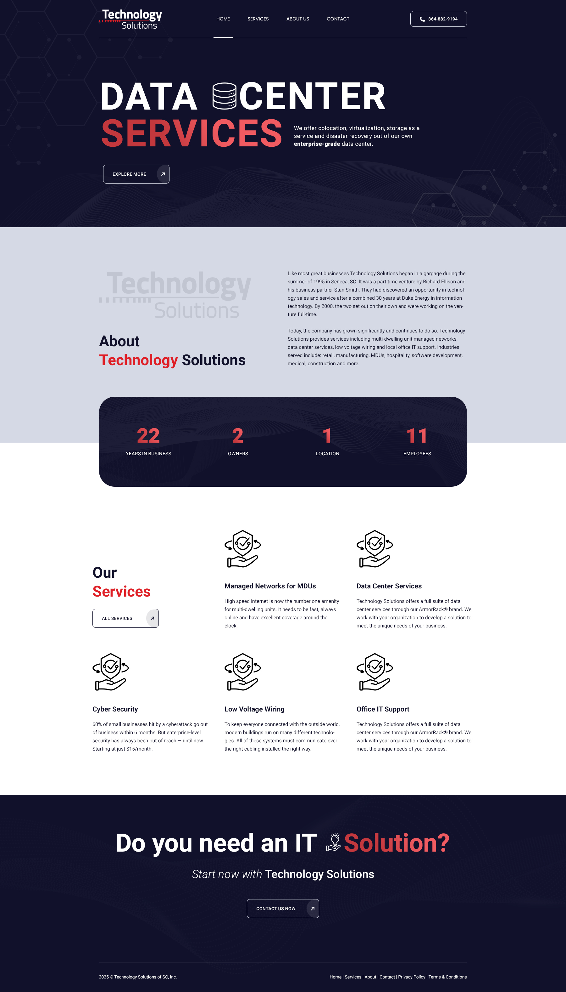 Web Design by Starto Agency for Technology Solutions of SC Inc | Design #35347015