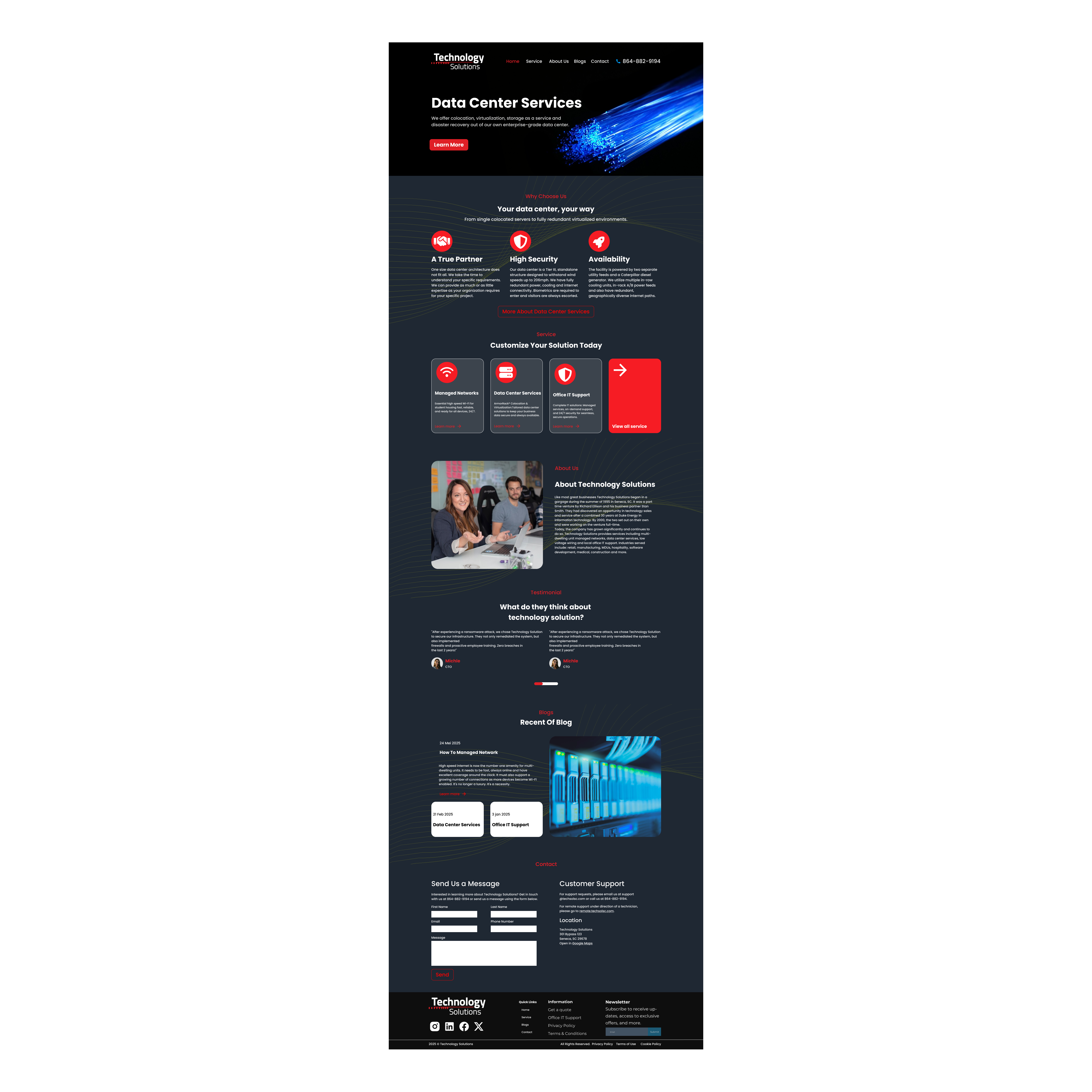 Web Design by FeDes for Technology Solutions of SC Inc | Design #35373073