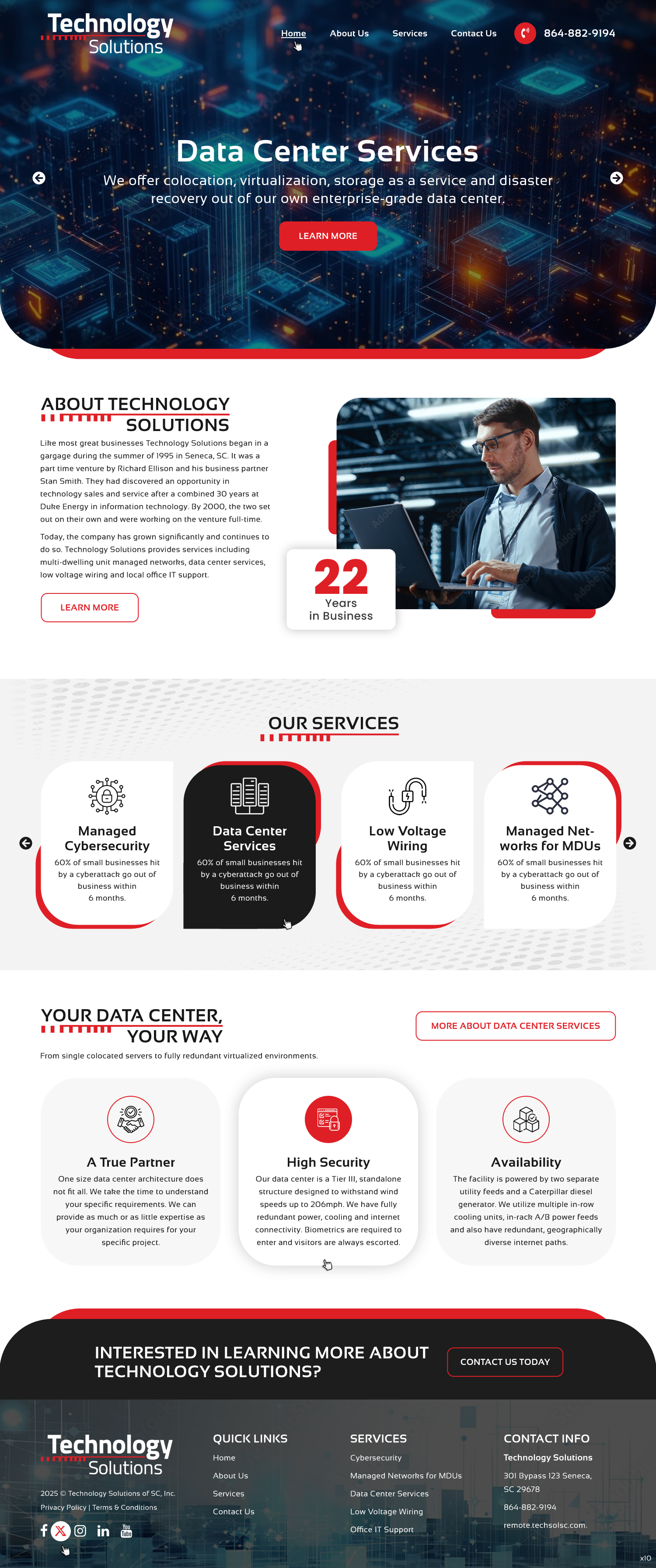 Web Design by pb for Technology Solutions of SC Inc | Design #35345918