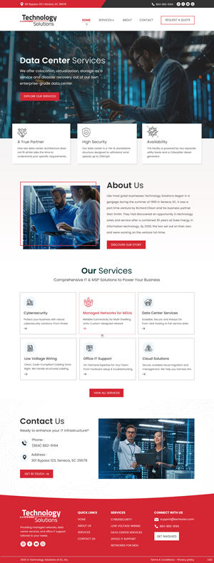 Web Design par pb pour Technology Solutions of SC Inc | Design #35353650
