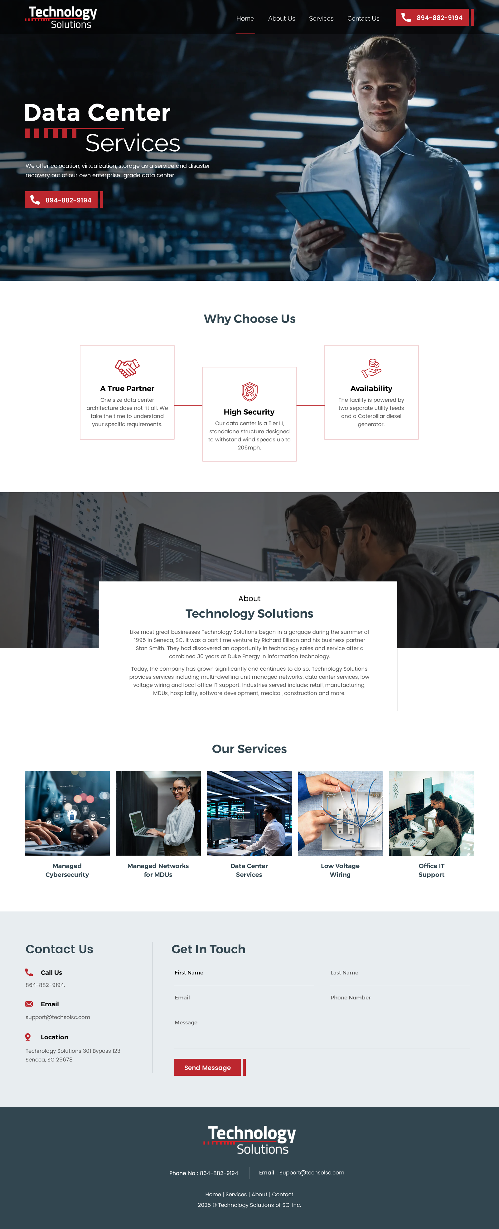 Web Design par rightway pour Technology Solutions of SC Inc | Design #35350333