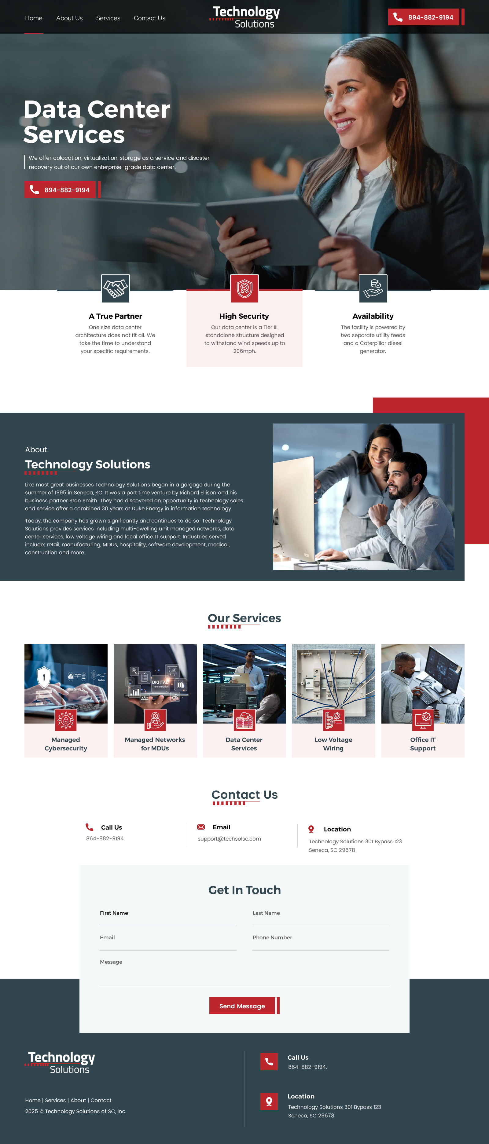 Web Design by rightway for Technology Solutions of SC Inc | Design #35351626