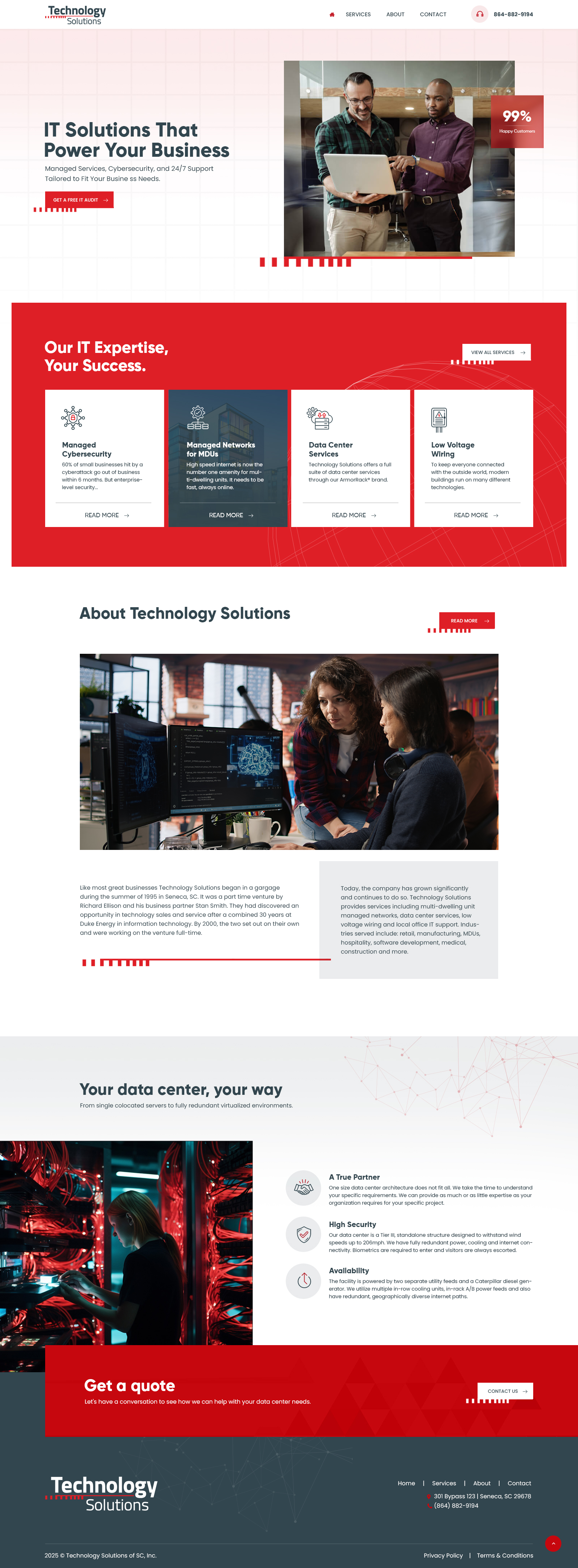 Web Design by NZ Creatives for Technology Solutions of SC Inc | Design #35347807
