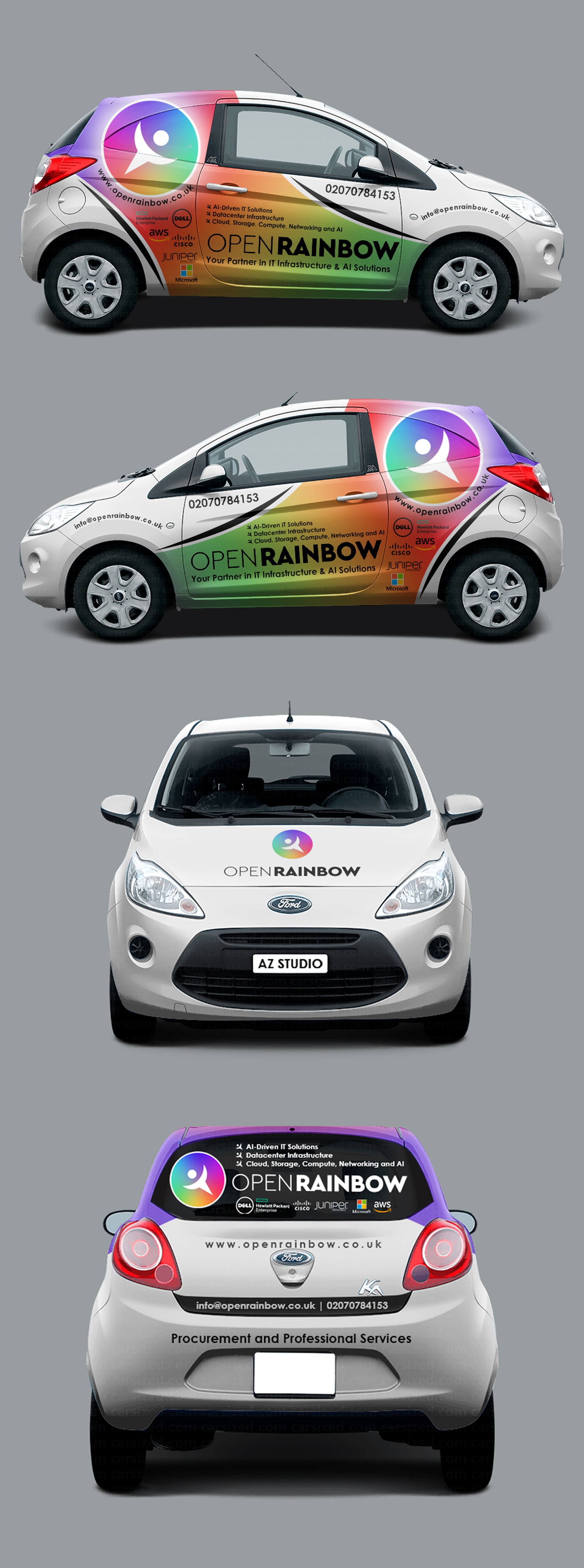Car Wrap Design by AZ_Studio for Open Rainbow Ltd | Design #35386376