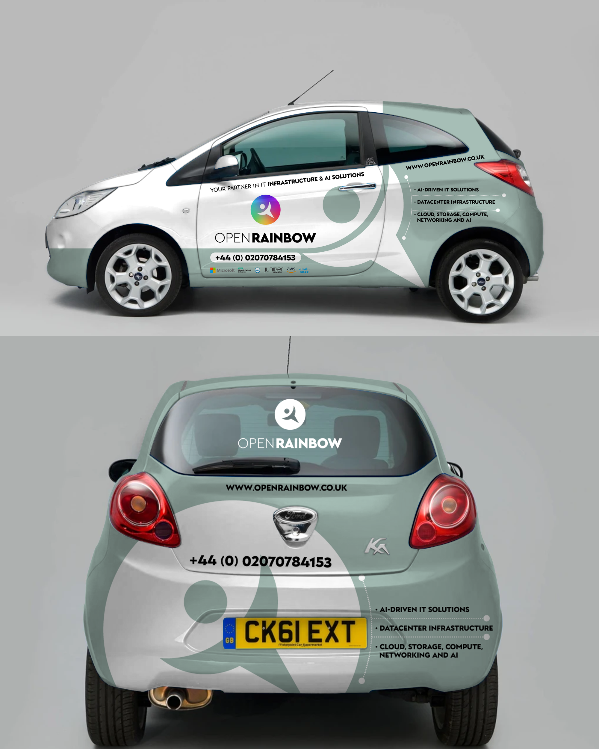 Car Wrap Design by 123graphics for Open Rainbow Ltd | Design #35364386