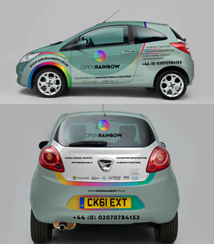 Car Wrap Design by 123graphics for Open Rainbow Ltd | Design #35371537