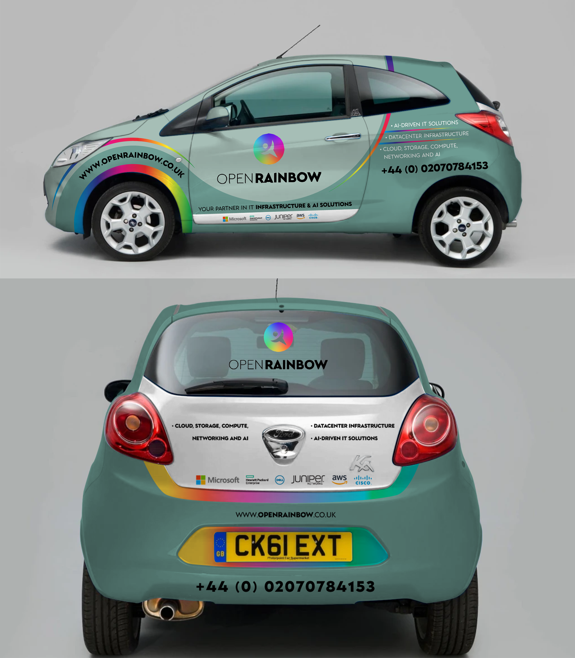 Car Wrap Design by 123graphics for Open Rainbow Ltd | Design #35371538