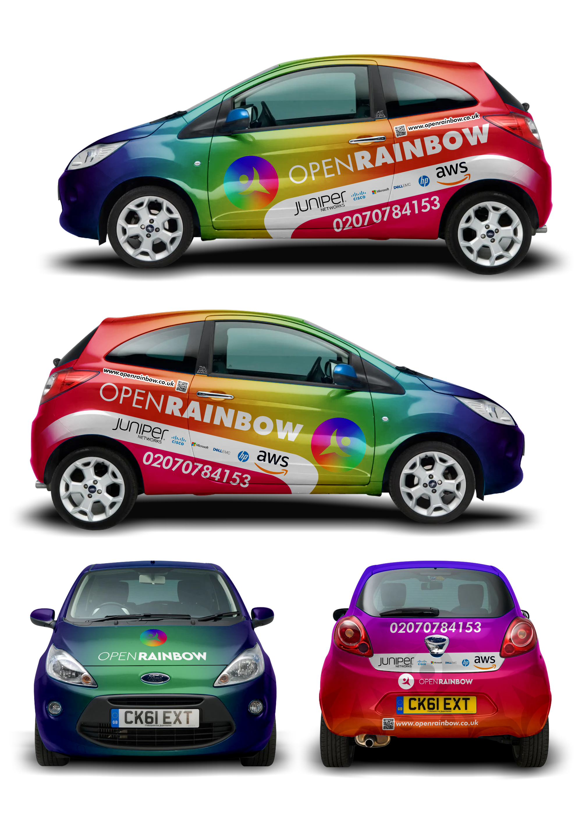 Car Wrap Design by websmartusa for Open Rainbow Ltd | Design #35365930