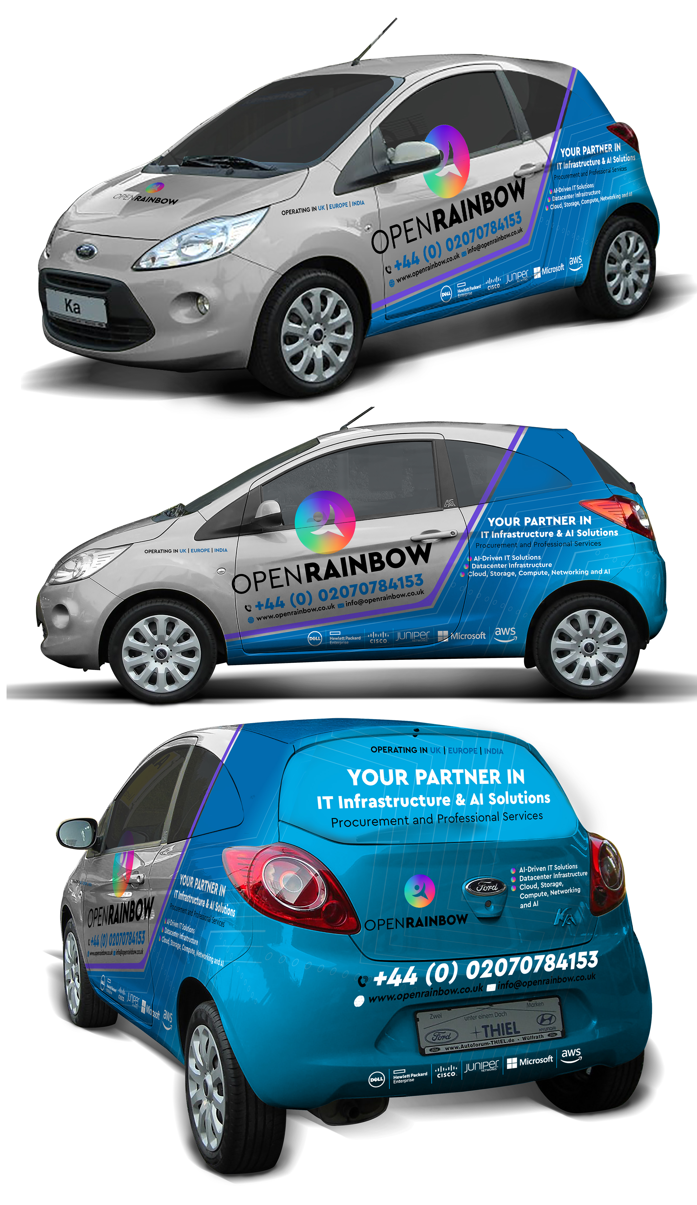 Car Wrap Design by Fine Graphics House for Open Rainbow Ltd | Design #35371649