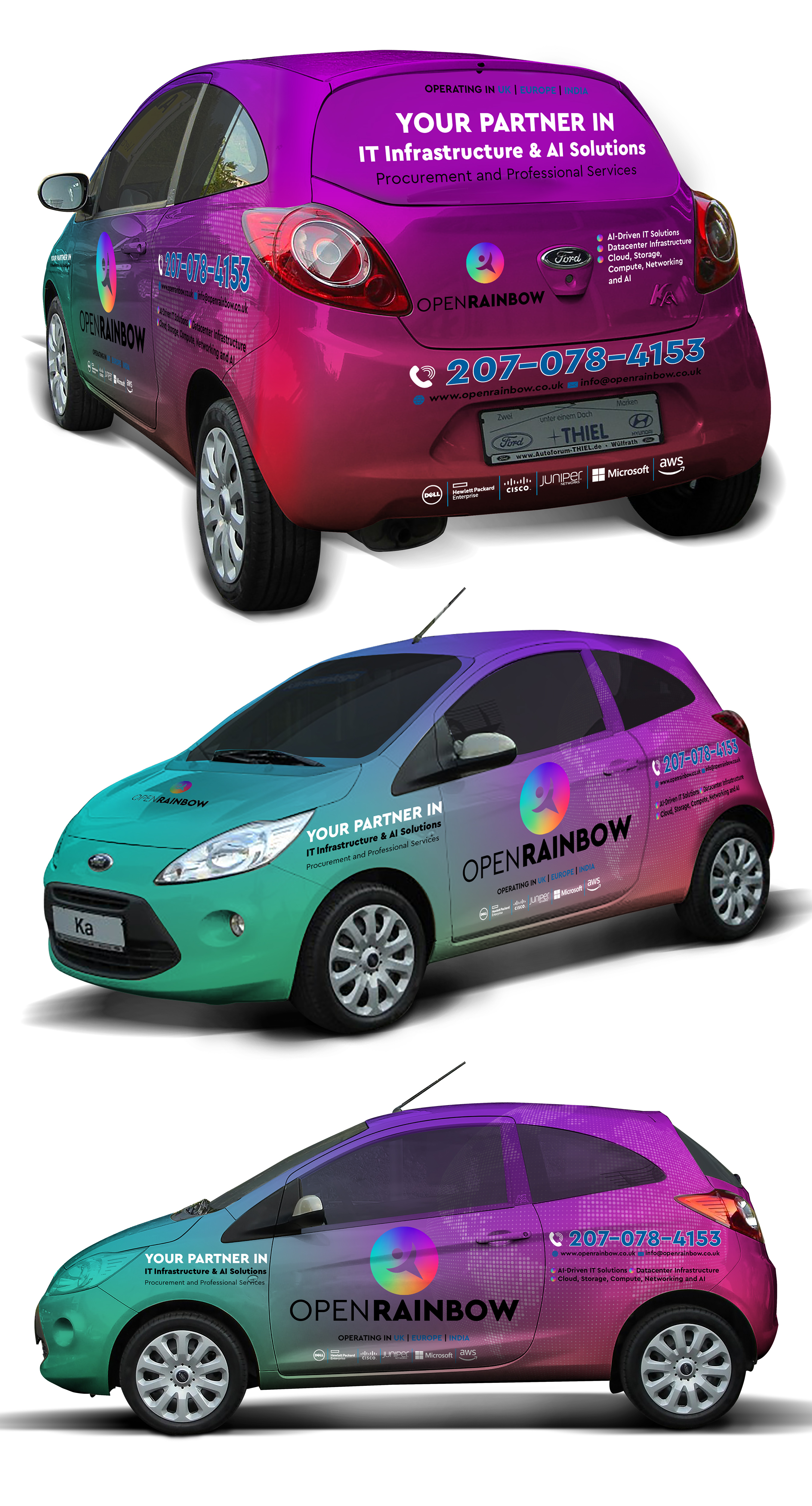 Car Wrap-Design von Fine Graphics House für Open Rainbow Ltd | Design #35373832