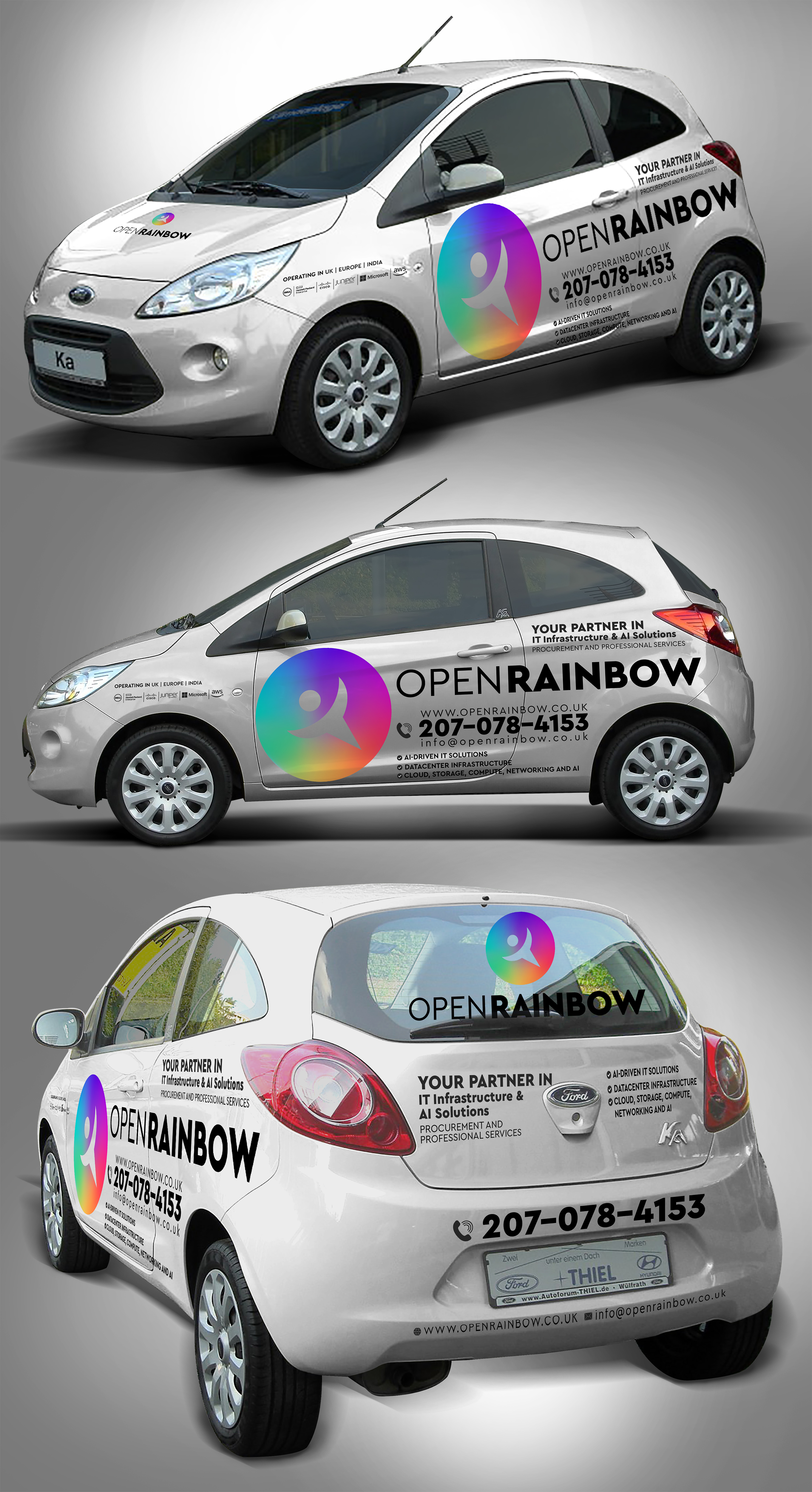 Car Wrap Design by Fine Graphics House for Open Rainbow Ltd | Design #35399811