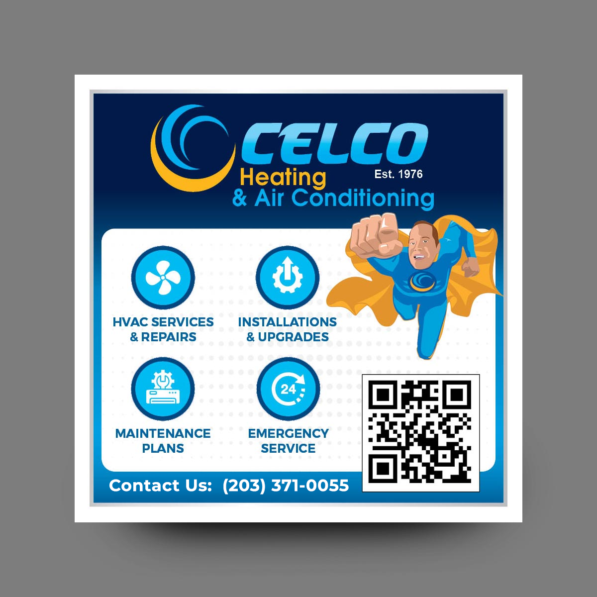 Diseño de Sticker por rkailas para Celco Heating and AC | Diseño #35391135