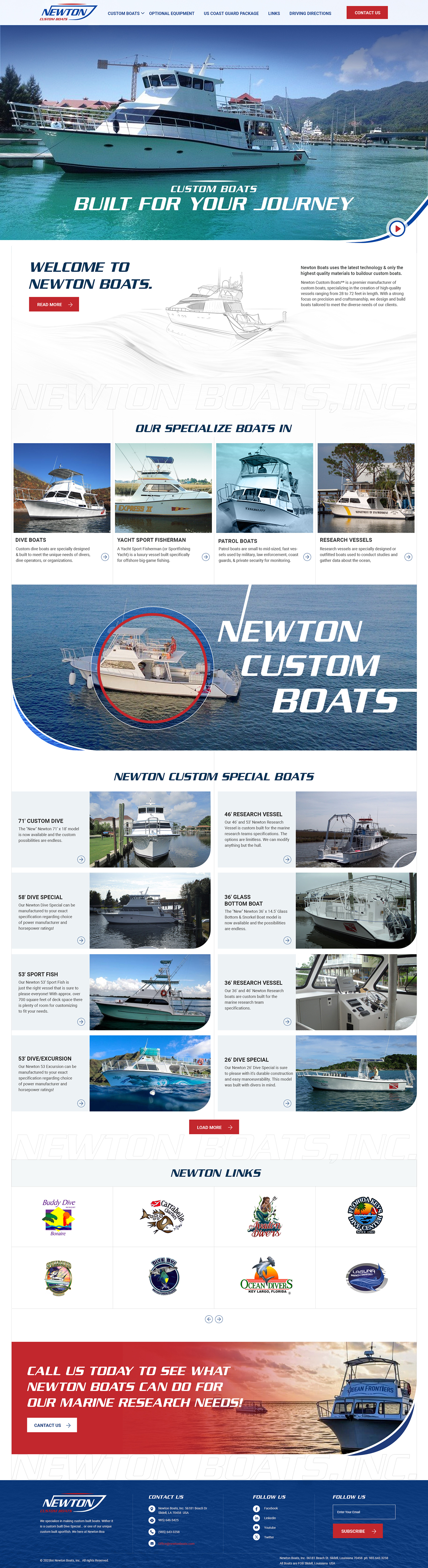 Web Design par IDesign1606 pour Newton Custom Boats | Design #35367431
